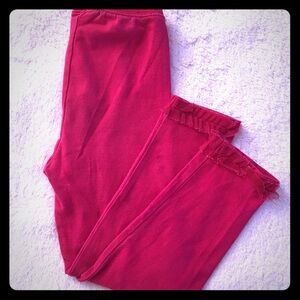 BabyGap Red Leggings with Tulle edging.  3T.